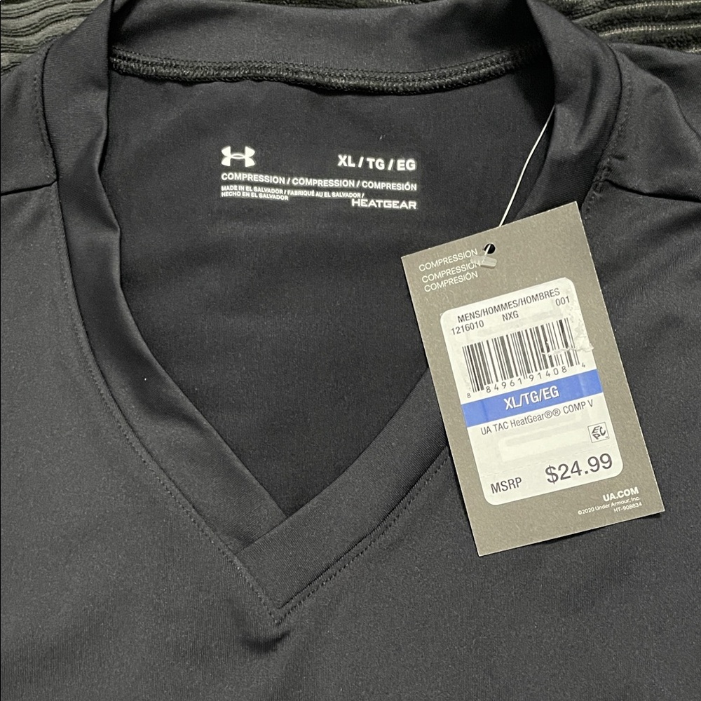 Under Armour men’s V neck tactical fitted compression T new with tags - Picture 4 of 11